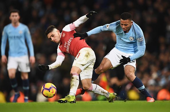 Torreira was unable to control the midfield against Manchester City