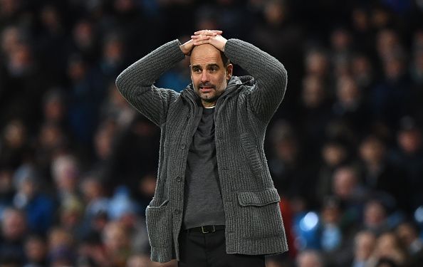 Pep would hope he doesn&#039;t have another &#039;hands on the head moment&#039; against United
