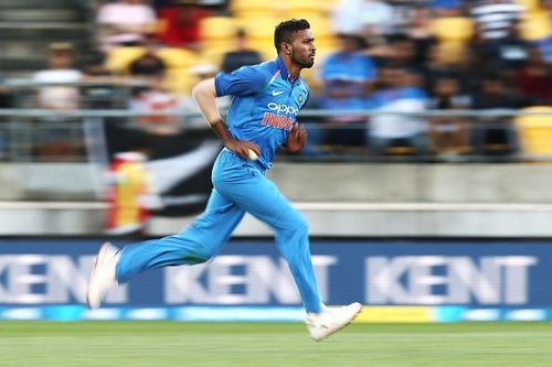 Pandya during the ODI series against New Zealand