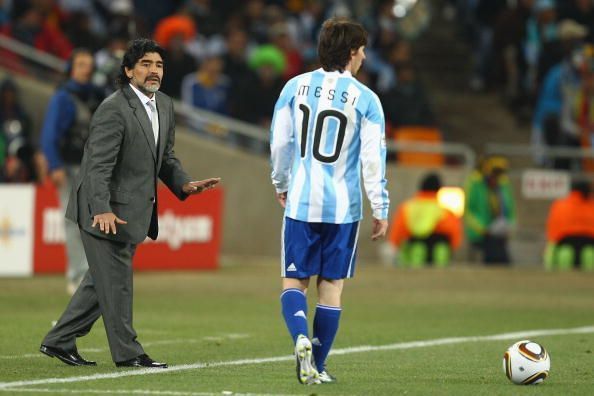 Maradona and Messi