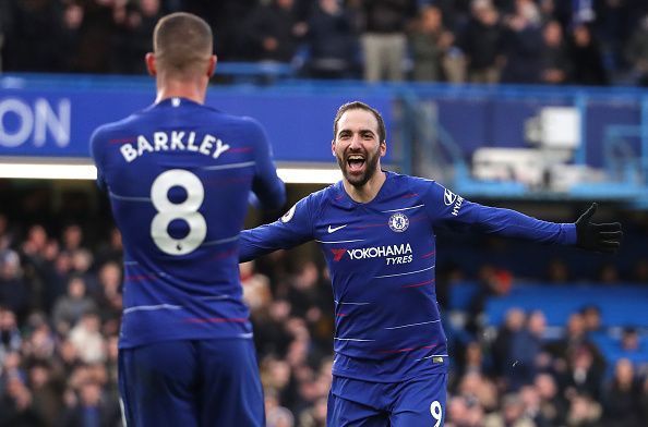 Higuain scored a brace in his debut at Stamford Bridge