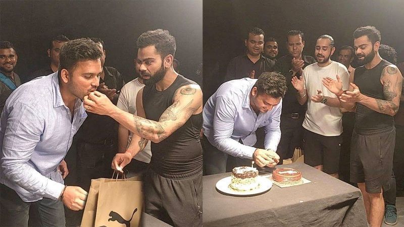 virat kohli celebrate faizal khan birthday