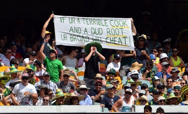 Australian fans at their best d an Ashes match