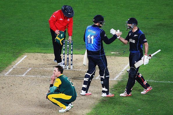 Dale Steyn in agony after Grant Elliott finished off the match in the 2015 WC semifinal
