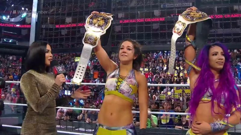 Sasha Banks and Bayley became Women&#039;s Tag Team Champions last night