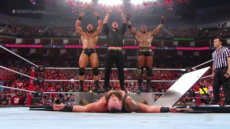 Triple Team on Strowman