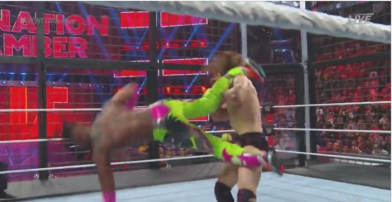 Kofi Kingston executed Trouble in Paradise - only for Bryan to counter his pinfall.