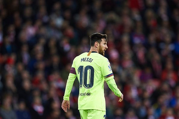 Lionel Messi is the Camp Nou&#039;s solution to each and every problem. Each time the team struggles the stadium sings his name. Football, bloody hell.