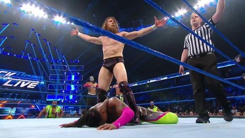 Daniel Bryan and Kofi Kingston during the main event match