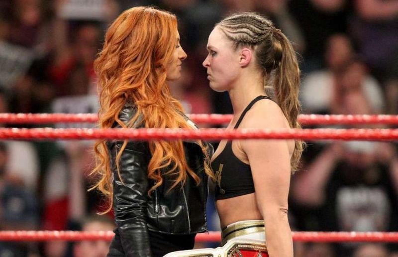 Becky Lynch and Ronda Rousey face-to-face on RAW