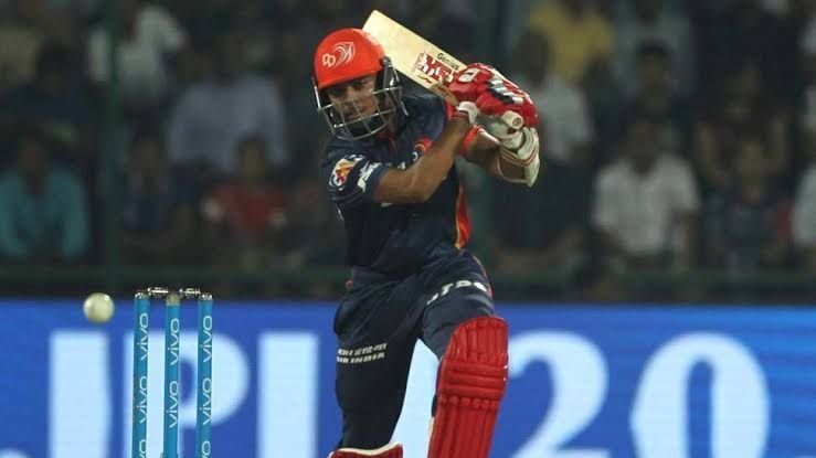 Prithvi Shaw playing for Delhi Daredevils (Now Delhi Capitals)