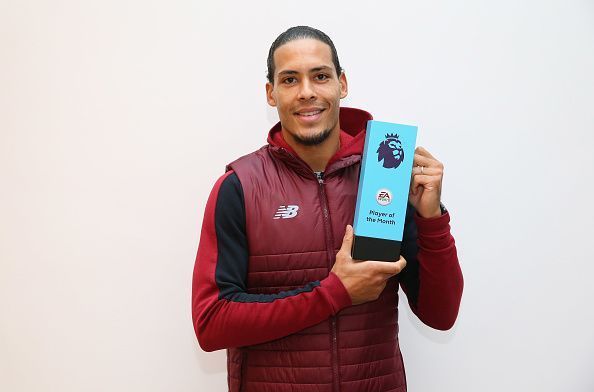 Virgil Van Dijk Wins the EA Sports Player of the Month Award