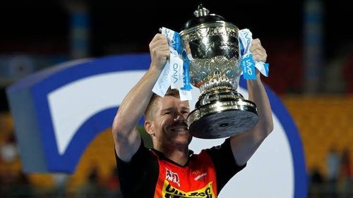 David Warner won the IPL trophy in 2016 with Sunrisers Hyderabad