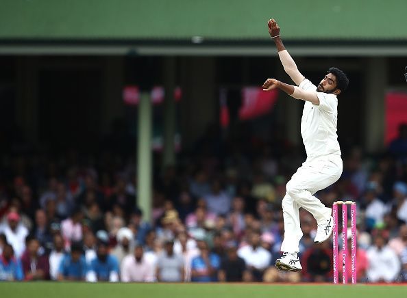 Bumrah during the 4th Test against Australia