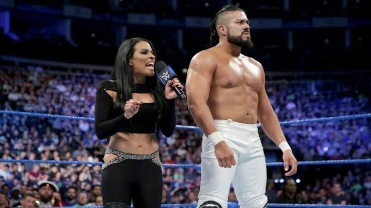 Andrade with Zelina Vega