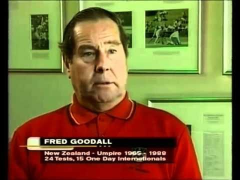 Umpire Fred Goodall, who was in the centre of many umpiring controversies in that series
