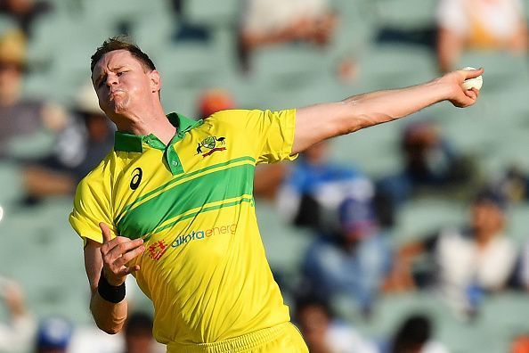 Behrendorff in action in the 2nd ODI match between India and Australia in Jan &#039;19