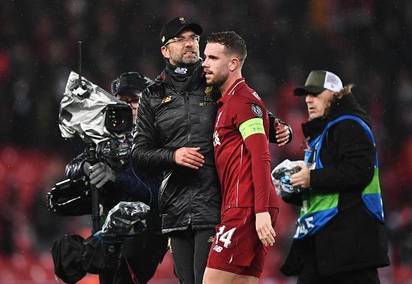 Jurgen Klopp and Jordan Henderson after the game