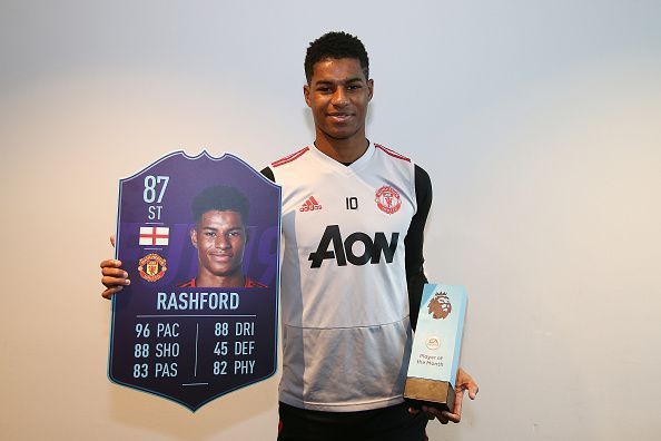 Marcus Rashford Wins the EA Sports Player of the Month Award - January 2019