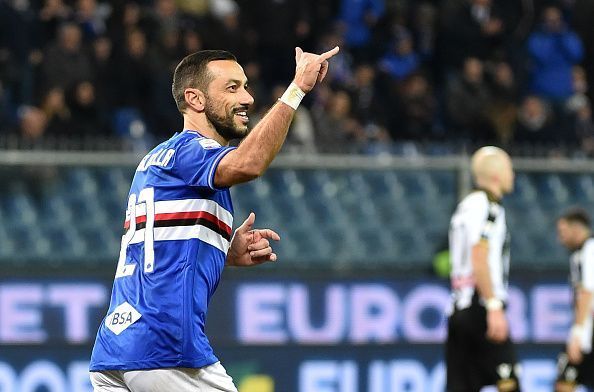 Fabio Quagliarella in action for Sampdoria