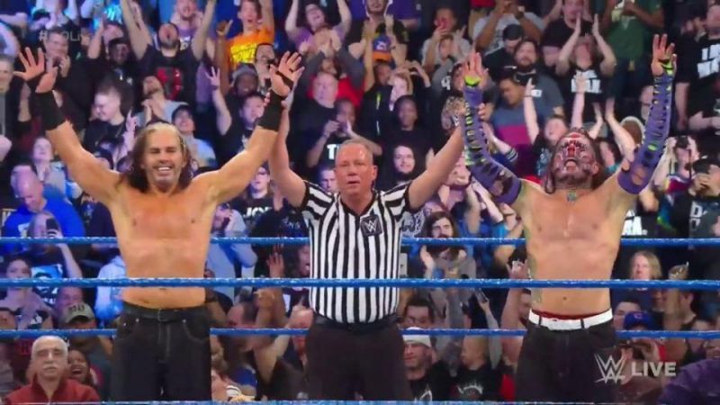 The Hardy Boyz reunited on this week&#039;s episode of WWE SmackDown Live