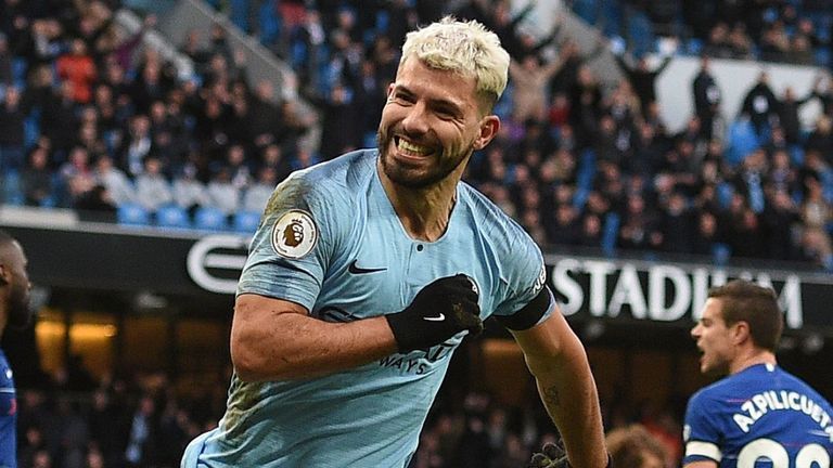 Aguero added another goal to his tally to make him the outright top scorer in the league