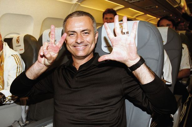 Jose Mourinho celebrates a win.