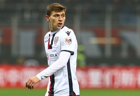 Barella in action for Cagliari