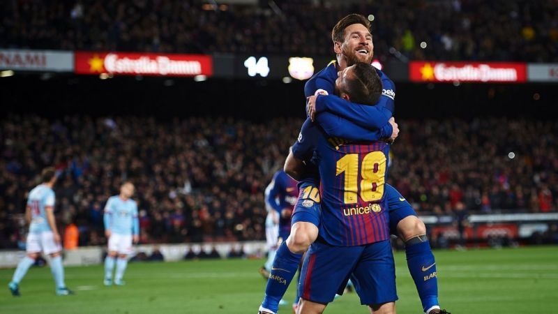 Jordi Alba&#039;s pass to Lionel Messi has become a trademark move for the Catalans.