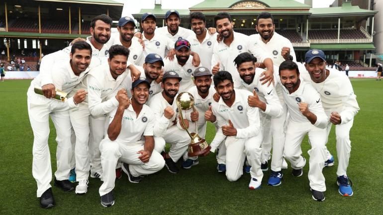 India winning a Test series in Australia for the first time