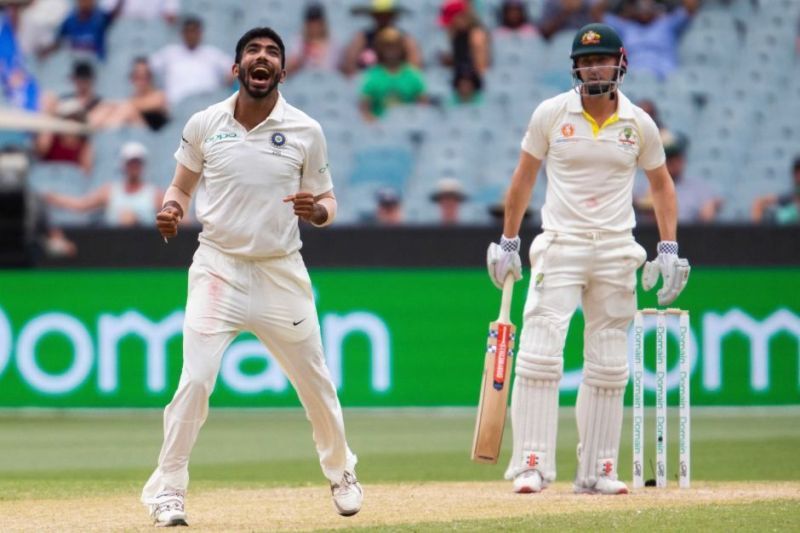 OUTFOXED: That eventful over at Melbourne culminated in a screamer of a slower ball to get rid of the older Marsh. Bumrah celebrates the wicket here.