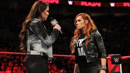 ' The Man' Becky Lynch with Stephanie McMahon