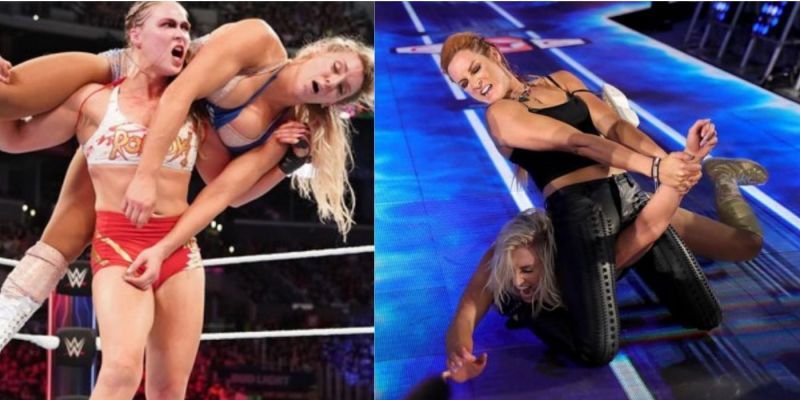 Ronda Rousey and Ruby Riott squared off for the WWE RAW Women&#039;s Championship
