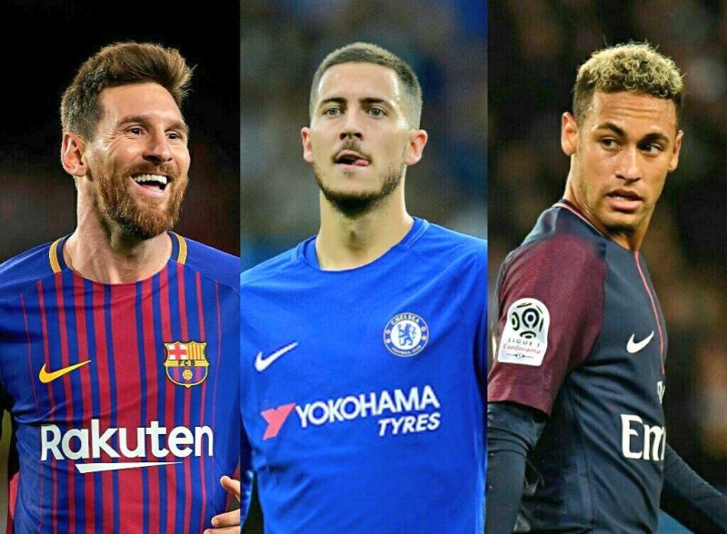 Messi, Hazard, and Neymar
