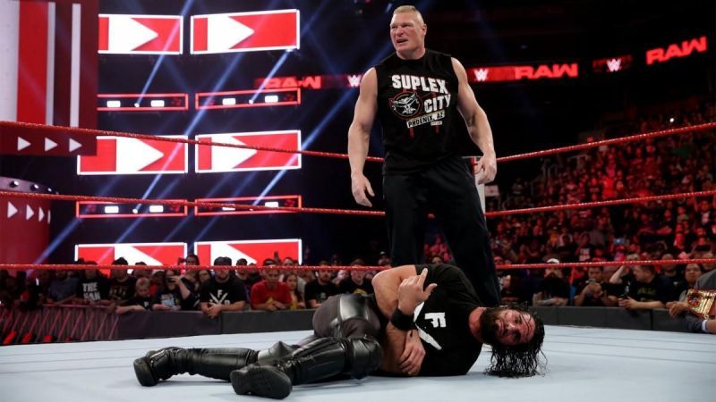 Lesnar destroyed Rollins with 6 F5's a few weeks ago!