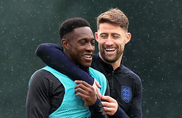 Garry Cahill with Danny Welbeck
