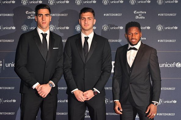 Joel Pereira, Diogo Dalot, and Fred