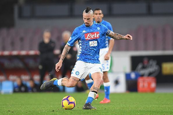 SSC Napoli is expected to be without their all-time appearance as well leading goal scorer Marek Hamsik