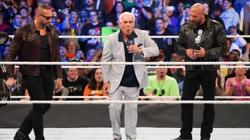 Evolution reunited on SmackDown's 1000th episode