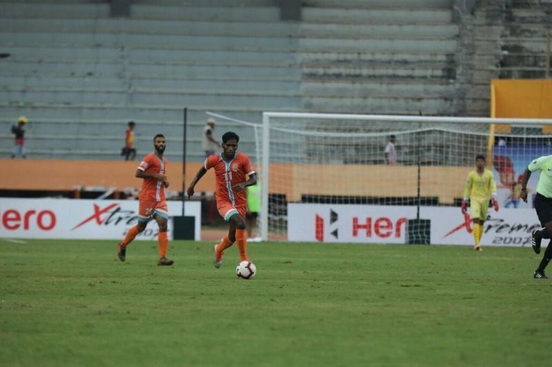 Alexander Jesuraj in action for Chennai City FC