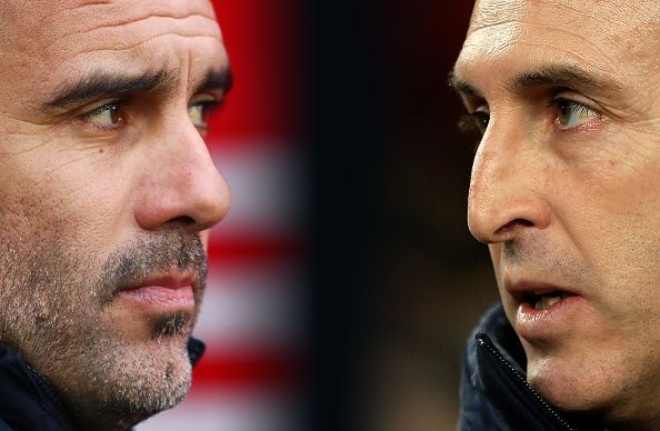 Unai Emery and Pep Guardiola will pit their wits against each other at the Etihad