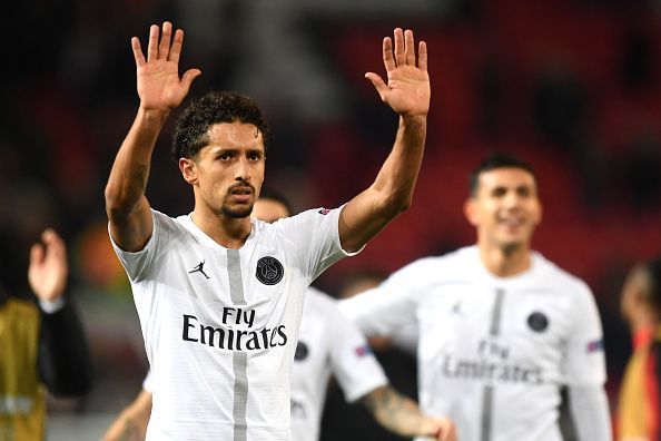 Marquinhos celebrates after the game