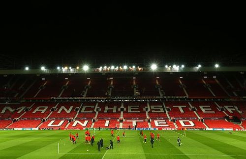 Paris Saint-Germain players training before their clash against Manchester United.