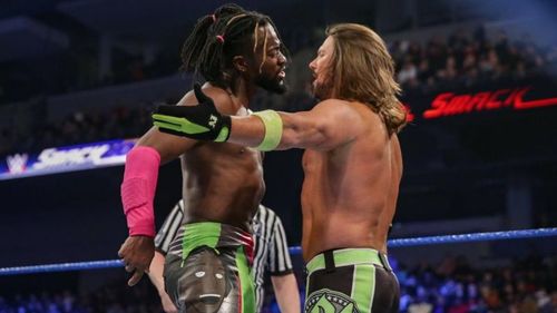 A fired-up Kofi tells Styles to fight him after AJ told Kingston that he didn't have to continue.