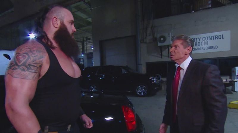 Strowman was stripped of his title shot by Vince McMahon