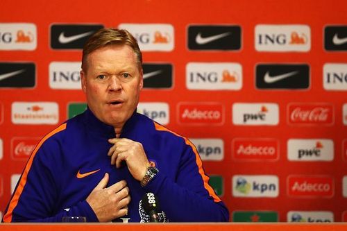 Koeman at a press conference