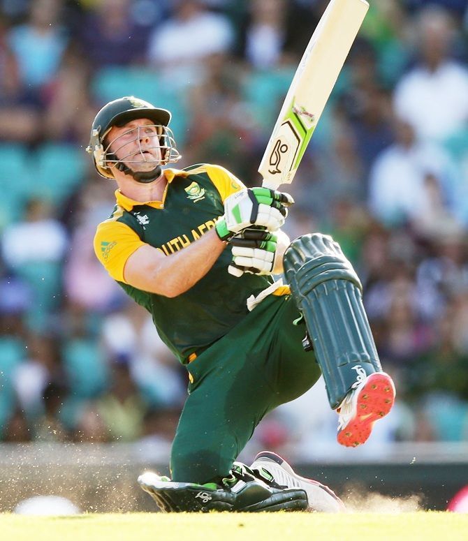 AB de Villiers during his blitzkrieg knock of 162* against West Indies in 2015