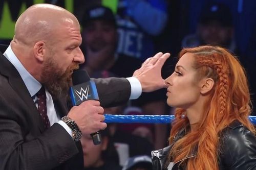 Triple H confronts Becky Lynch on SmackDown Live