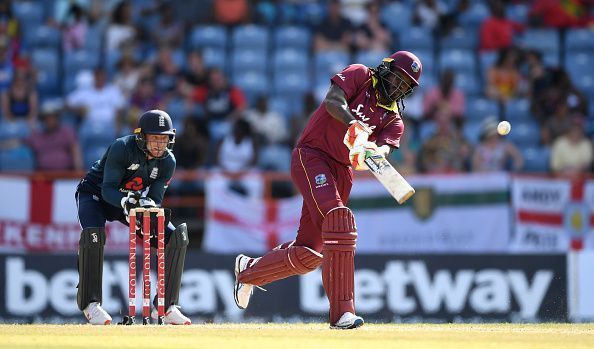 Chris Gayle in action - West Indies v England - 4th ODI