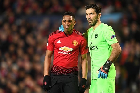 Martial was not a big factor against PSG and suffered an injury